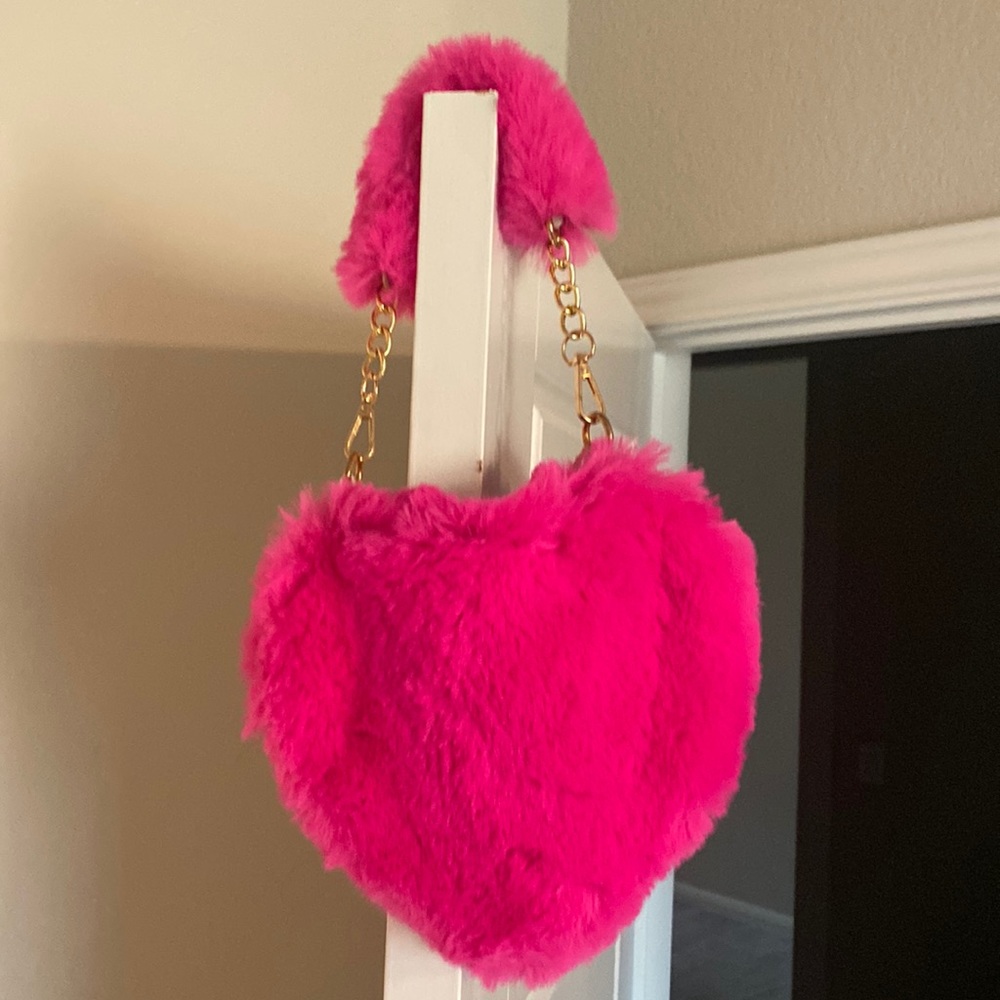 Pink heart shaped purse